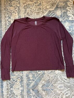 Beyond Yoga Long Sleeve Crewneck Top - Burgundy